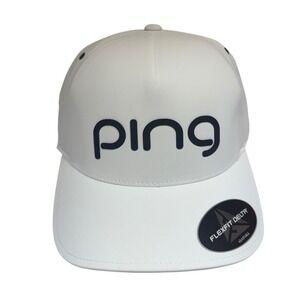 NEW PING W Performance Cap Womens OS White New Flexfit Delta Golf Hat 37965-01